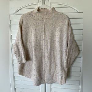 LOFT Multi Colored Poncho Sweater Small Petite